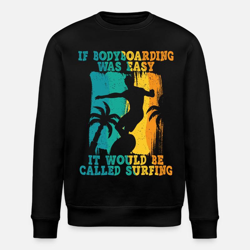 Bodyboarding Bodyboarder - Stanley/Stella Unisex Bio-Sweatshirt ROLLER - Schwarz