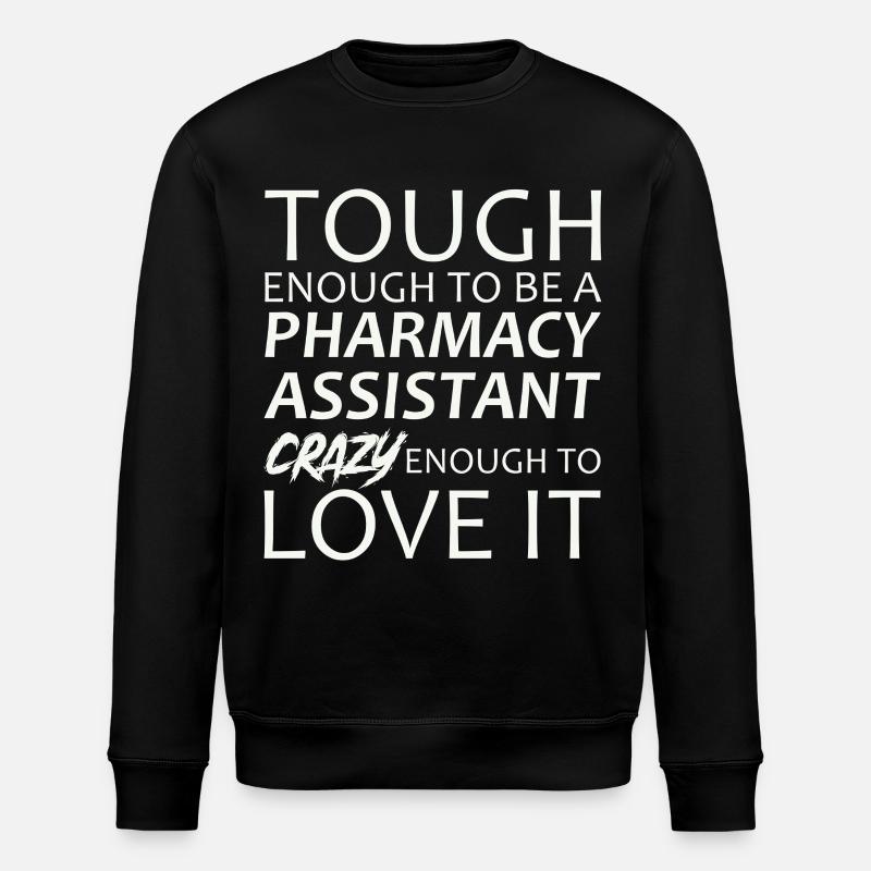 Pharmacy assistant Crazy - Stanley/Stella ROLLER Unisex Organic Sweatshirt - black