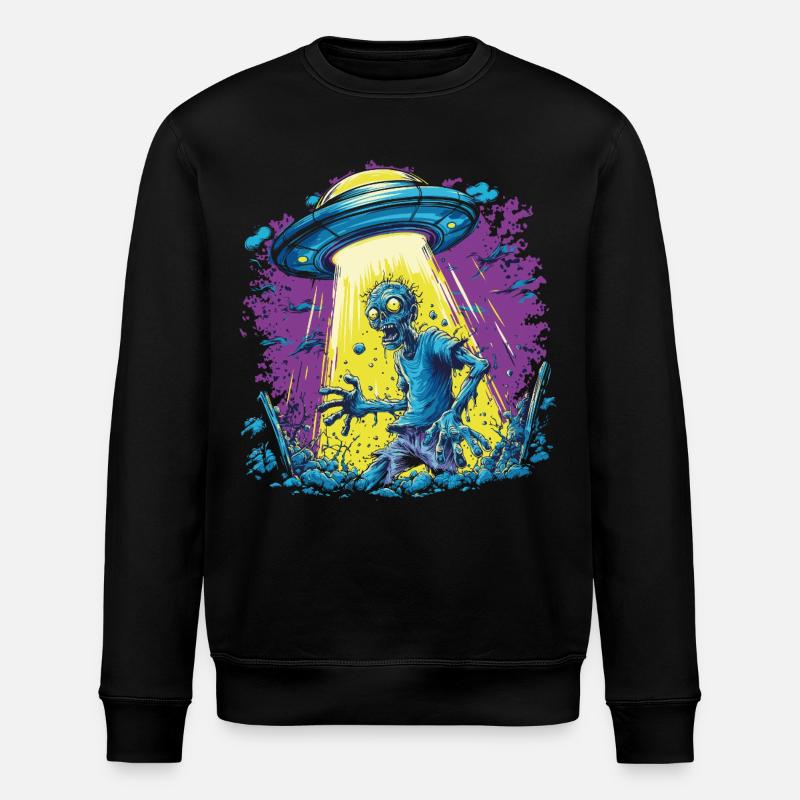 UFO Zombie - Stanley/Stella Unisex Bio-Sweatshirt ROLLER - Schwarz