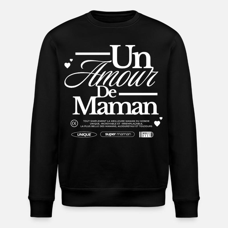 Un amour de maman - Sweat bio ROLLER Stanley/Stella Unisexe - noir