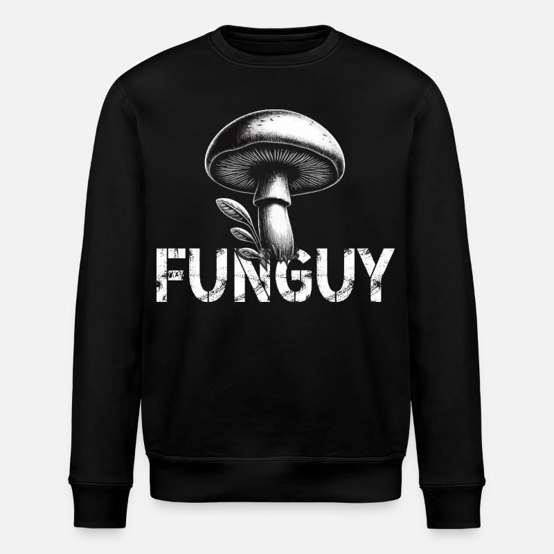 Design champignon avec lettrage - Sweat bio ROLLER Stanley/Stella Unisexe - noir