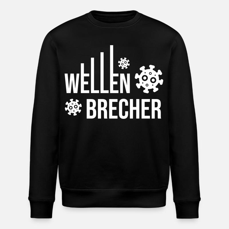 Wellenbrecher Virus - Stanley/Stella Unisex Bio-Sweatshirt ROLLER - Schwarz