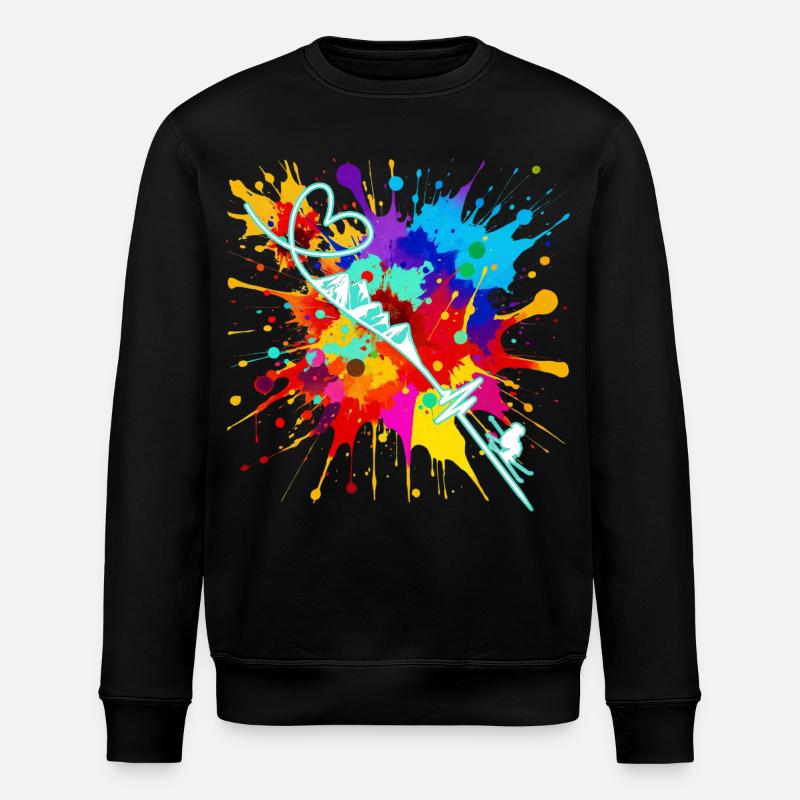 Skifahren  - Stanley/Stella Unisex Bio-Sweatshirt ROLLER - Schwarz