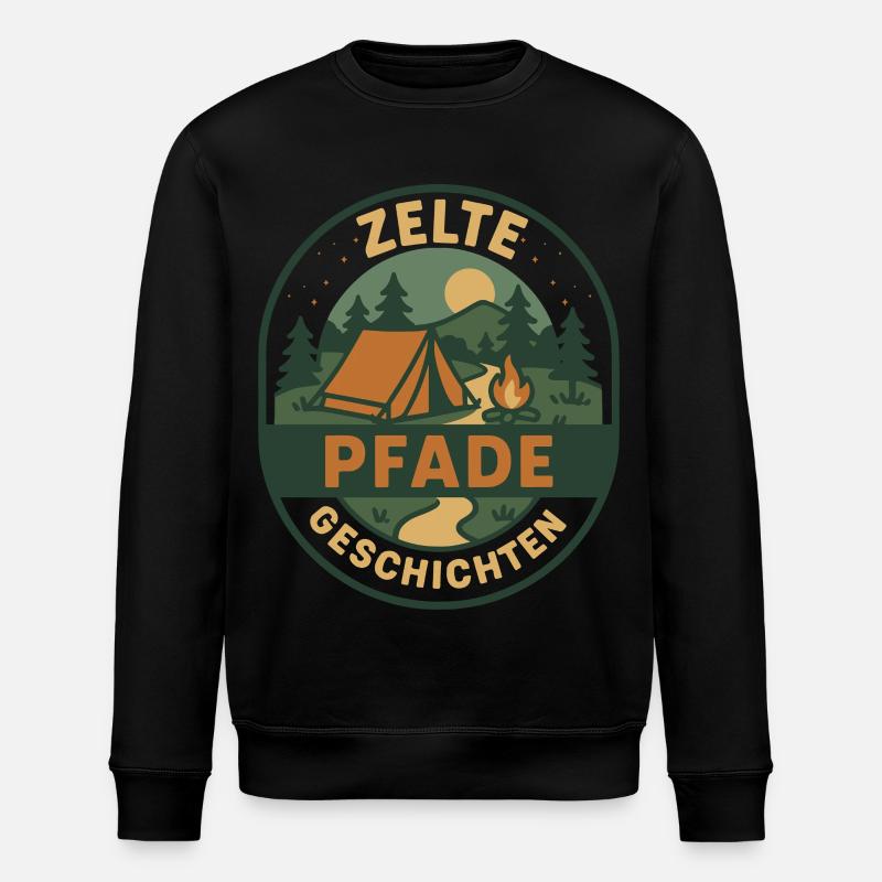 Tentes Chemins Histoires Camping Design - Sweat bio ROLLER Stanley/Stella Unisexe - noir