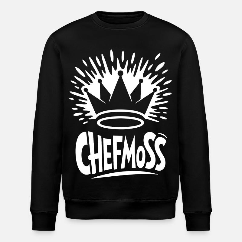 Chefmoss with royal crown - Stanley/Stella ROLLER Unisex Organic Sweatshirt - black