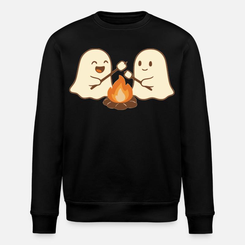 Ghost Fire Camp Halloween - Stanley/Stella ROLLER Unisex Organic Sweatshirt - black