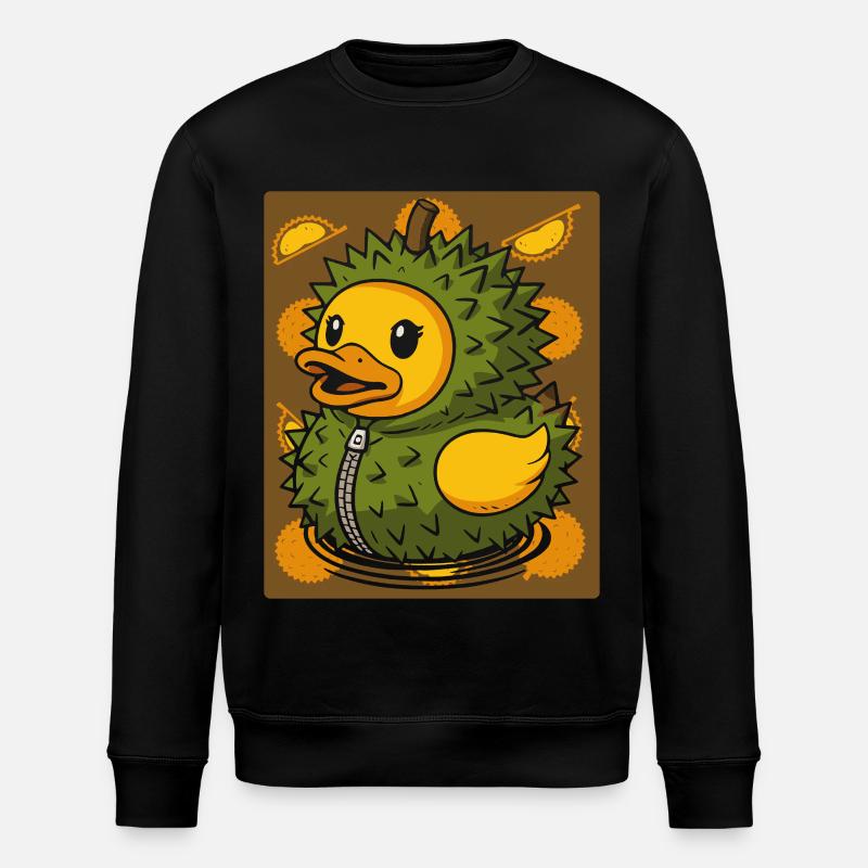 Küken im Duriananzug - Stinkfrucht - Stanley/Stella Unisex Bio-Sweatshirt ROLLER - Schwarz