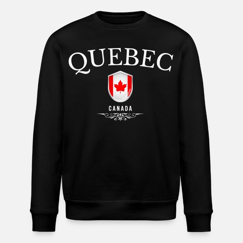 Québec Canada, souvenir Québec - Sweat bio ROLLER Stanley/Stella Unisexe - noir