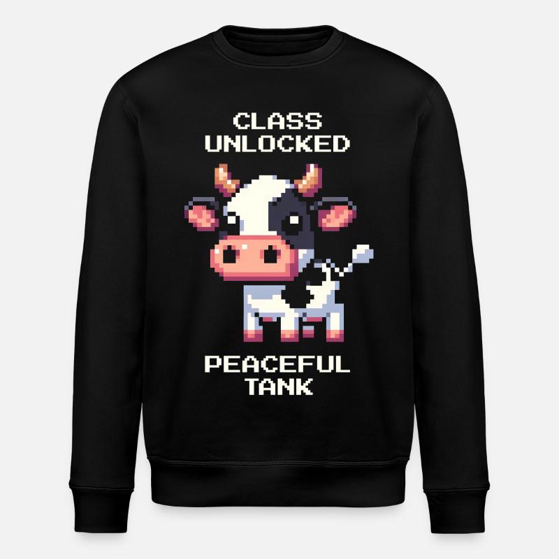 Klasse: Friedlicher Tank | Kuh Humor - Stanley/Stella Unisex Bio-Sweatshirt ROLLER - Schwarz