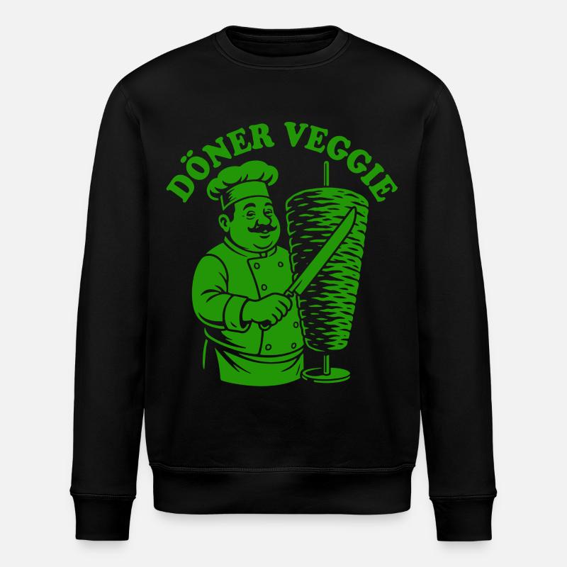 Döner Veggie - Restauration rapide - kebab végétalien - Sweat bio ROLLER Stanley/Stella Unisexe - noir