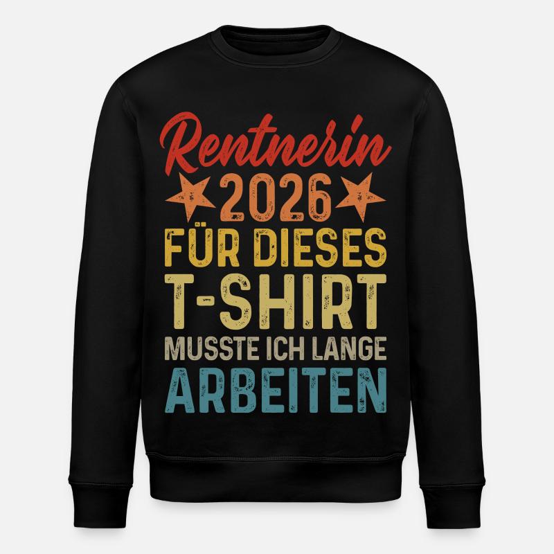 Retraité 2026 - Sweat bio ROLLER Stanley/Stella Unisexe - noir