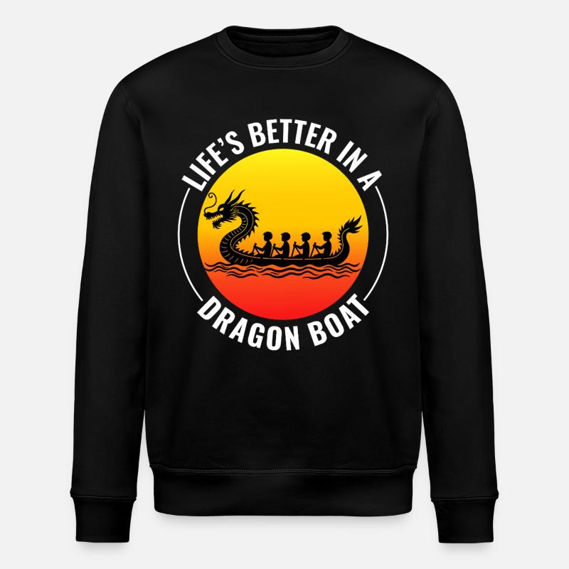 Drachenboot-Rennmannschaft - Stanley/Stella Unisex Bio-Sweatshirt ROLLER - Schwarz