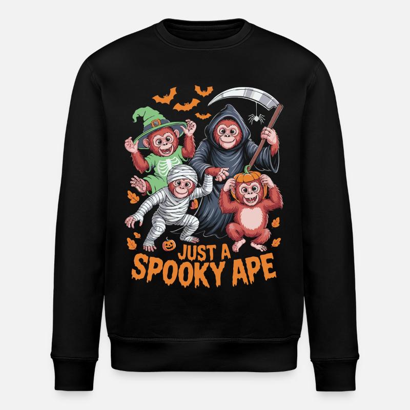 Spectacle de singes hantés pour Halloween - Sweat bio ROLLER Stanley/Stella Unisexe - noir