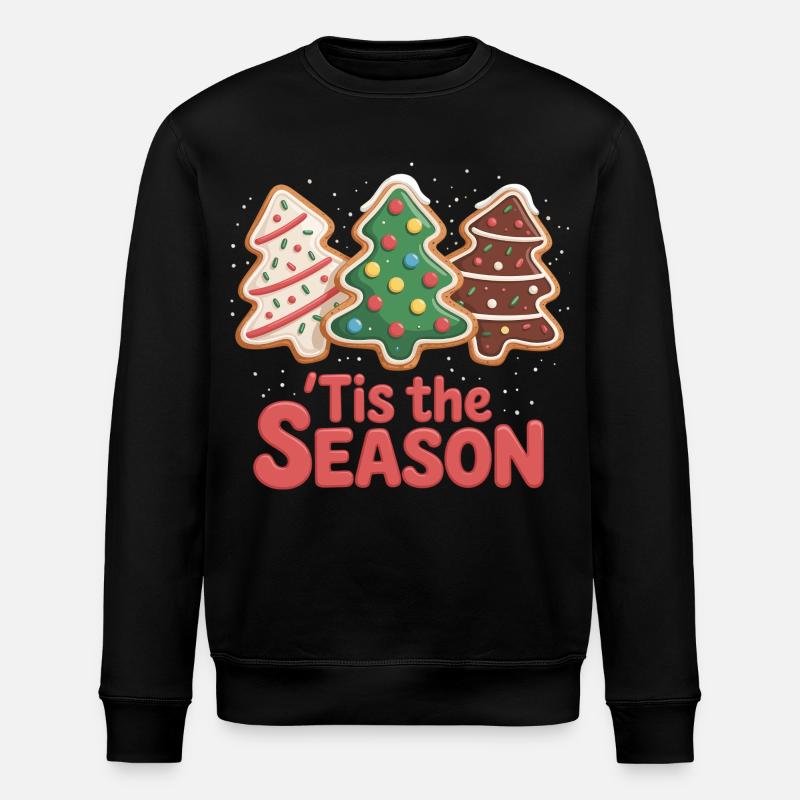 Weihnachten Lebkuchen Shirt - Stanley/Stella Unisex Bio-Sweatshirt ROLLER - Schwarz