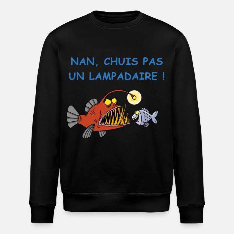 Abgründiger Fisch - Stanley/Stella Unisex Bio-Sweatshirt ROLLER - Schwarz