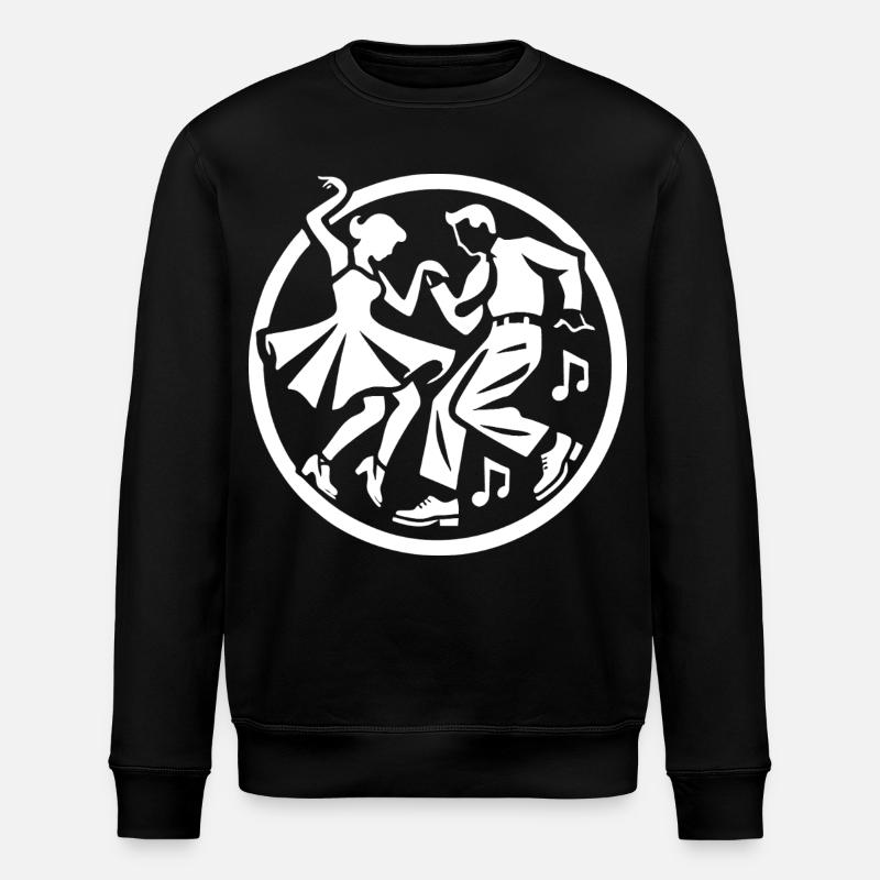 Rock 'n' Roll Silhouette Design - Stanley/Stella ROLLER Unisex Organic Sweatshirt - black