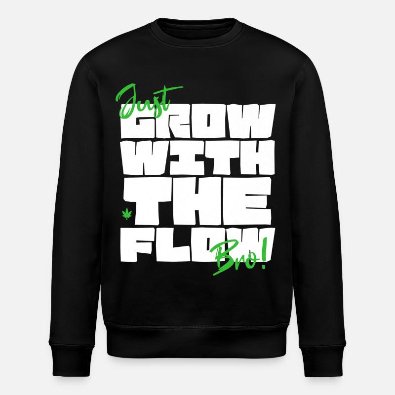 Grow with the Flow - Stanley/Stella Unisex Bio-Sweatshirt ROLLER - Schwarz
