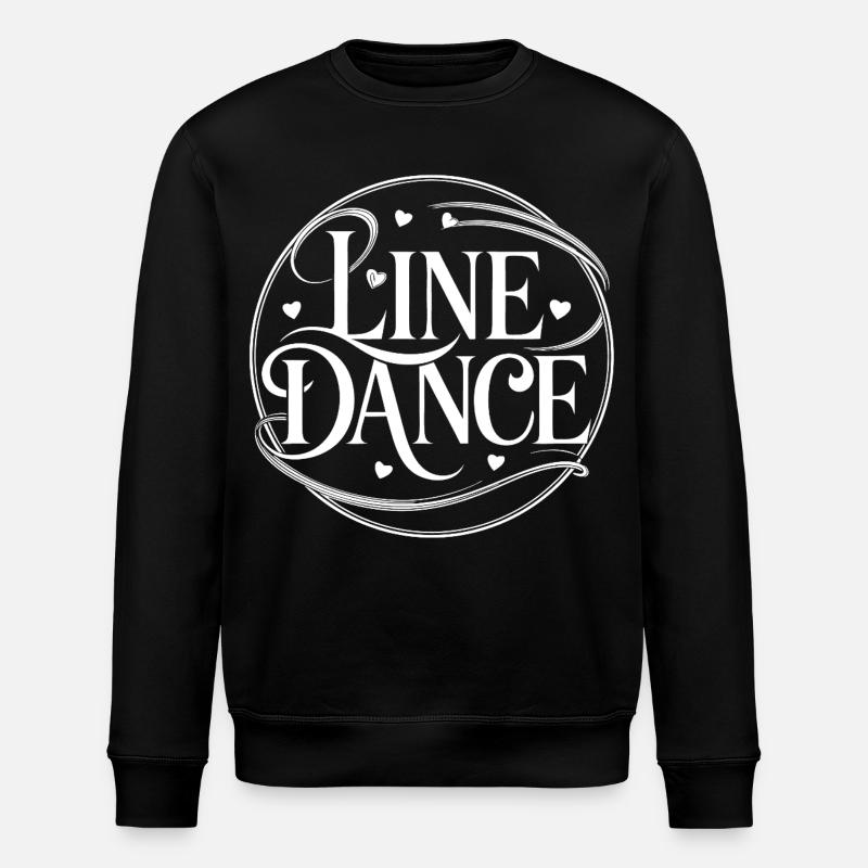 Playful line dance design - Stanley/Stella ROLLER Unisex Organic Sweatshirt - black