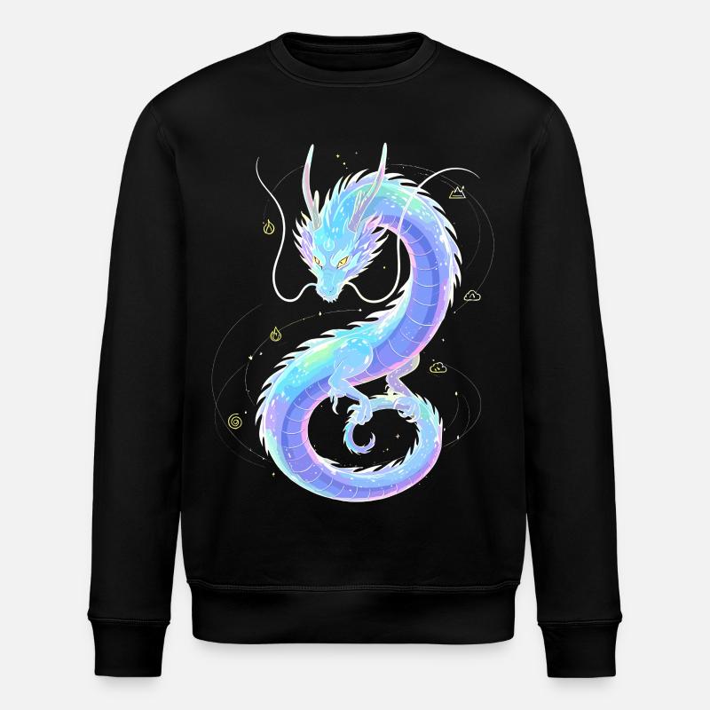 Mystic Aether Dragon | Soul Weaver - Stanley/Stella ROLLER Unisex Organic Sweatshirt - black