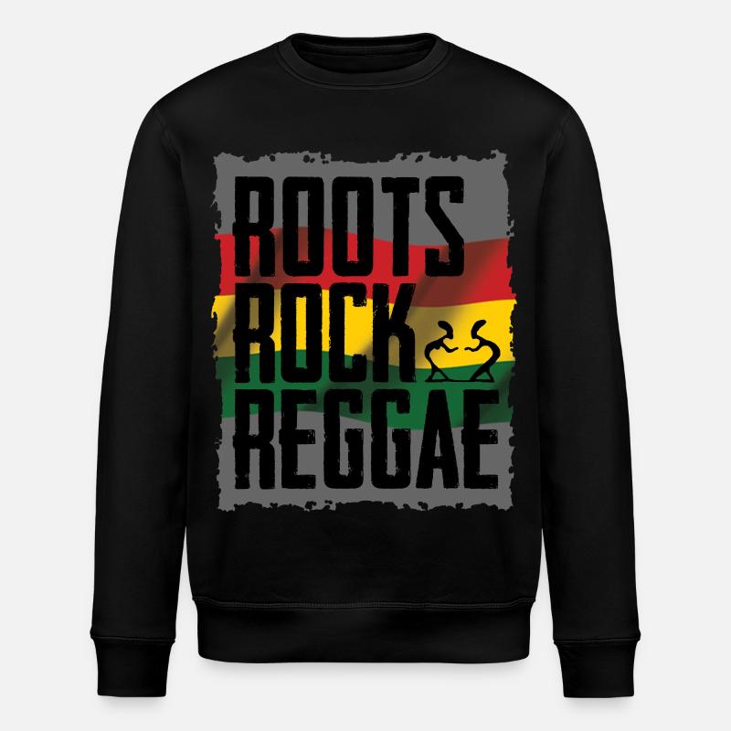 Roots Rock Reggae Design - Stanley/Stella Unisex Bio-Sweatshirt ROLLER - Schwarz