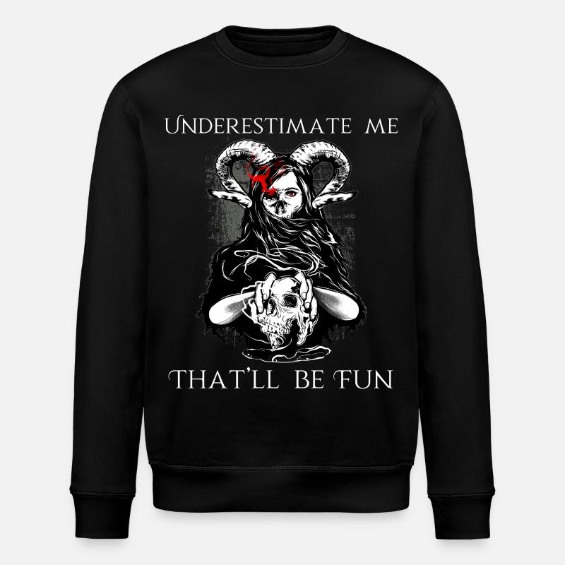 Sous-estime-moi Sorcière Halloween - Sweat bio ROLLER Stanley/Stella Unisexe - noir