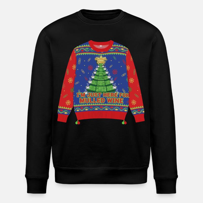 Hier wegen Glühwein - Stanley/Stella Unisex Bio-Sweatshirt ROLLER - Schwarz