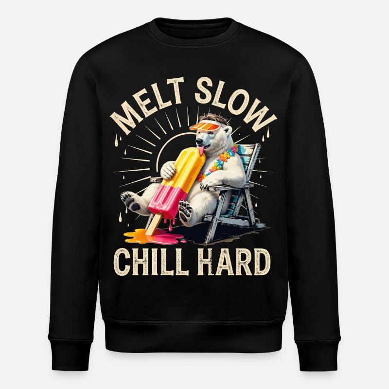 Schmelz langsam Chill Harter Bär - Stanley/Stella Unisex Bio-Sweatshirt ROLLER - Schwarz