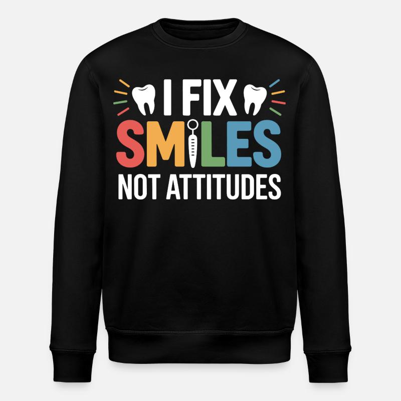 Conception artisanale du pont dentaire - Sweat bio ROLLER Stanley/Stella Unisexe - noir
