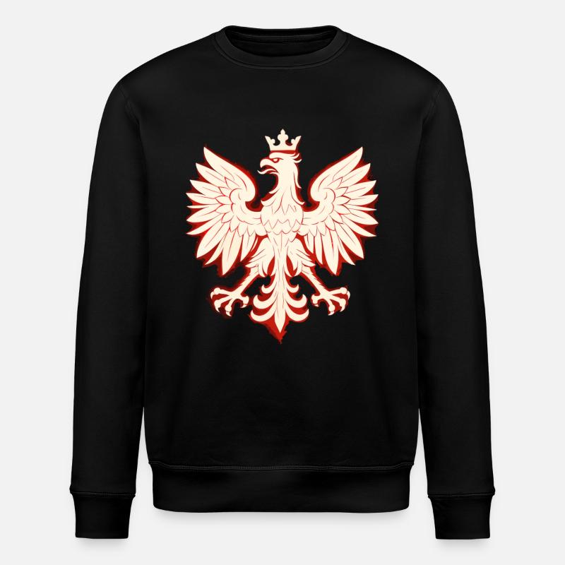 Pologne Polska Aigle drapeau patriotisme cadeau - Sweat bio ROLLER Stanley/Stella Unisexe - noir