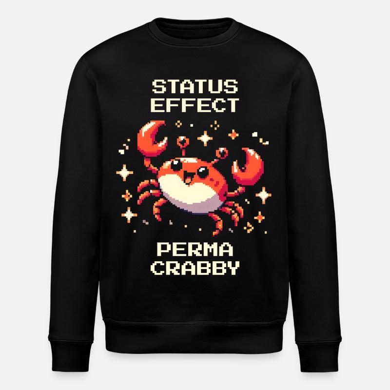 Statuseffekt: Perma-krabbelig | Krabbe, Meer - Stanley/Stella Unisex Bio-Sweatshirt ROLLER - Schwarz