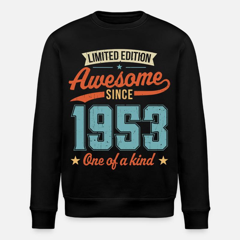 Genial seit 1953 - Stanley/Stella Unisex Bio-Sweatshirt ROLLER - Schwarz