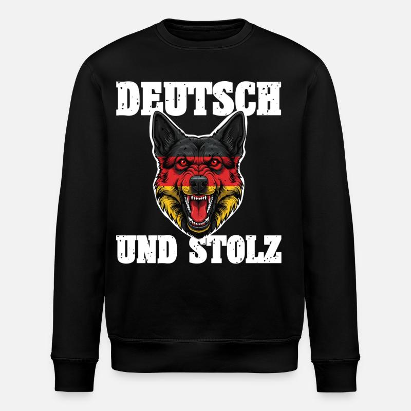 German Shepherd - Stanley/Stella ROLLER Unisex Organic Sweatshirt - black