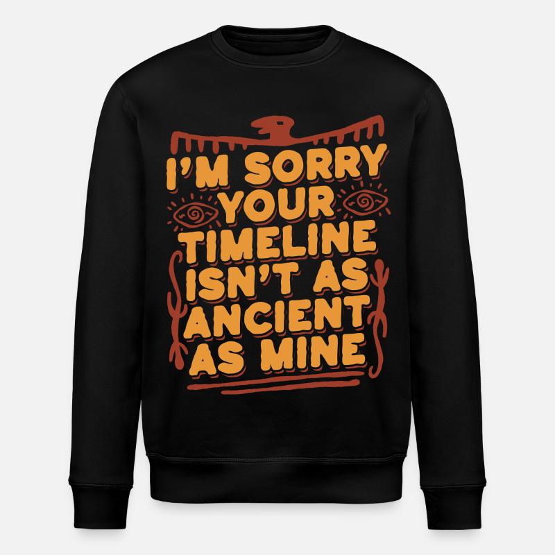Petroglyphe Petroglyphen Piktogramme - Stanley/Stella Unisex Bio-Sweatshirt ROLLER - Schwarz