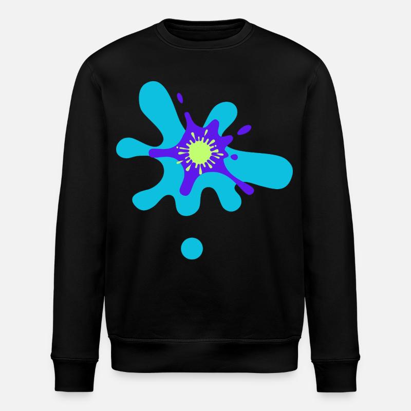 Abstrakter Farbschlag Muster - Stanley/Stella Unisex Bio-Sweatshirt ROLLER - Schwarz