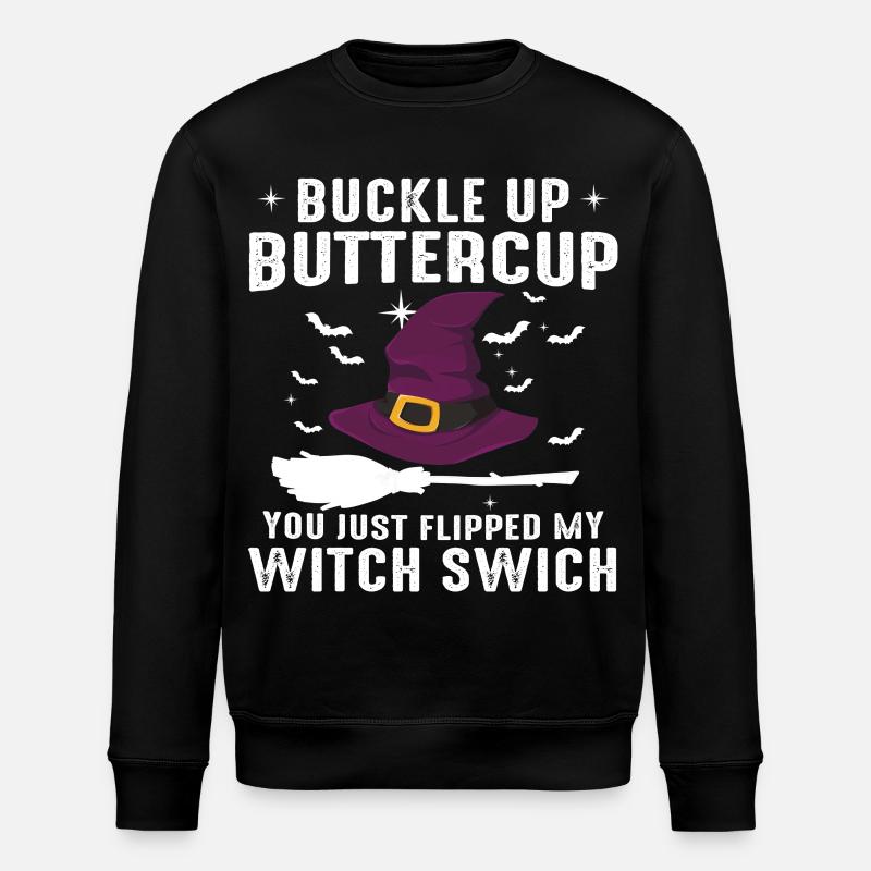 Witch Switch Halloween - Stanley/Stella ROLLER Unisex Organic Sweatshirt - black