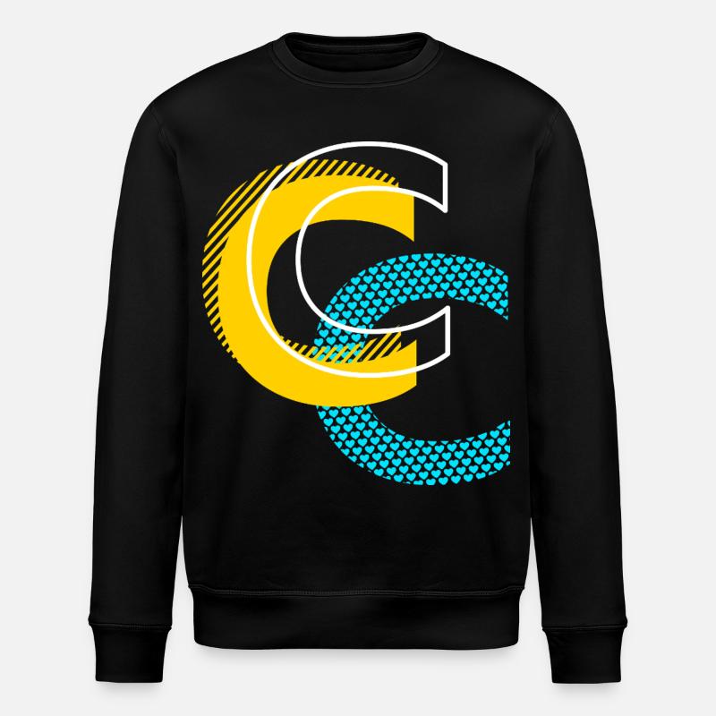 Lettre initiale C - Sweat bio ROLLER Stanley/Stella Unisexe - noir