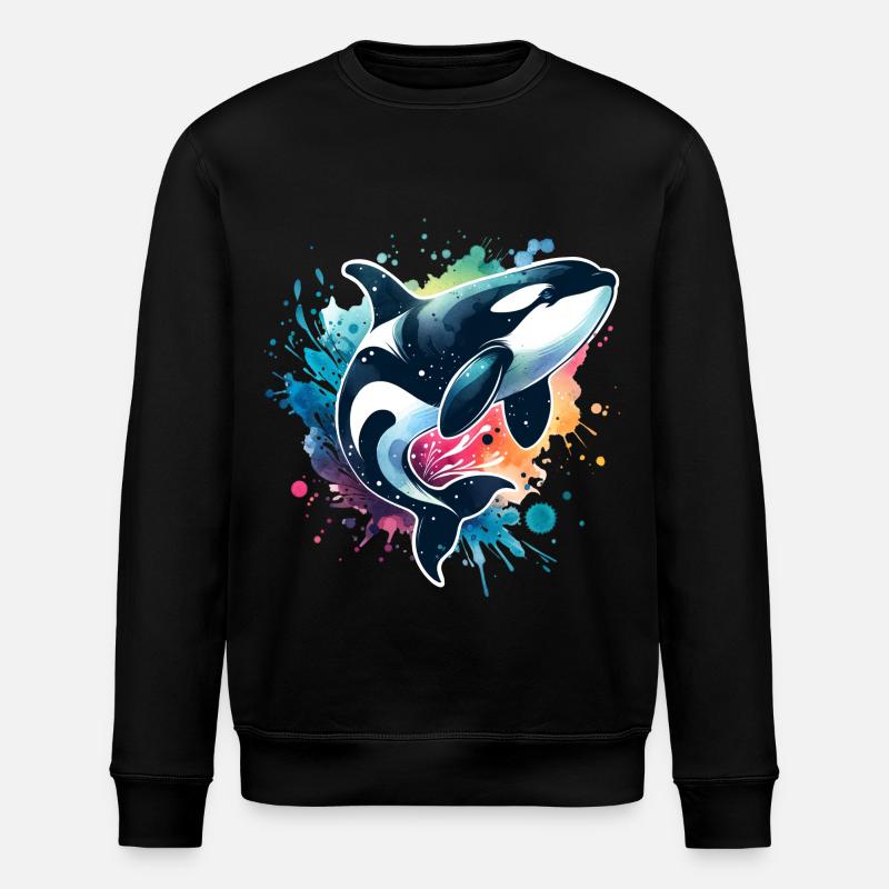 Orca Schwertwal - Stanley/Stella Unisex Bio-Sweatshirt ROLLER - Schwarz