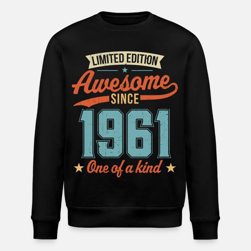 Großartig seit 1961 - Stanley/Stella Unisex Bio-Sweatshirt ROLLER - Schwarz