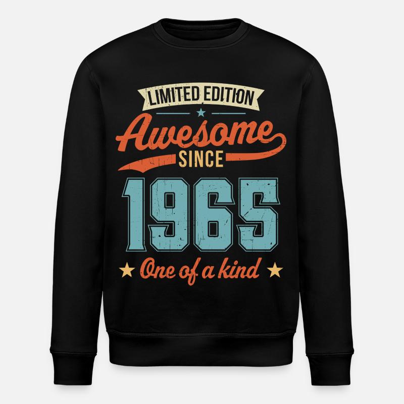 Awesome Since 1965 - Stanley/Stella ROLLER Unisex Organic Sweatshirt - black