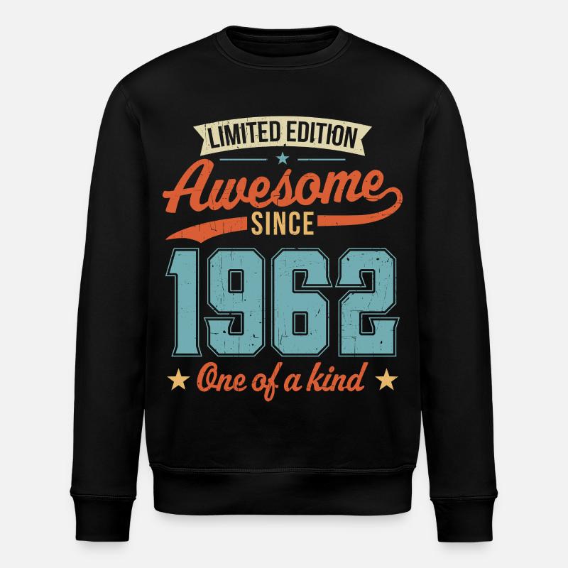 Großartig seit 1962 - Stanley/Stella Unisex Bio-Sweatshirt ROLLER - Schwarz