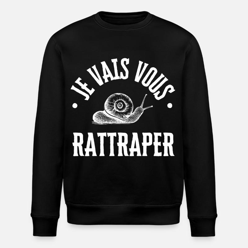 Schnecke, ich fange dich - Stanley/Stella Unisex Bio-Sweatshirt ROLLER - Schwarz