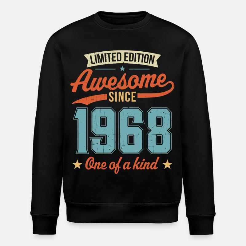 Genial seit 1968 - Stanley/Stella Unisex Bio-Sweatshirt ROLLER - Schwarz