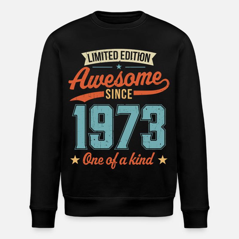 Genial seit 1973 - Stanley/Stella Unisex Bio-Sweatshirt ROLLER - Schwarz