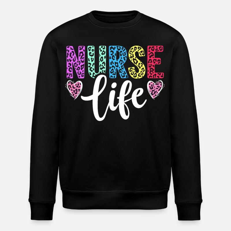 Krankenschwester, Nurse Life - Stanley/Stella Unisex Bio-Sweatshirt ROLLER - Schwarz