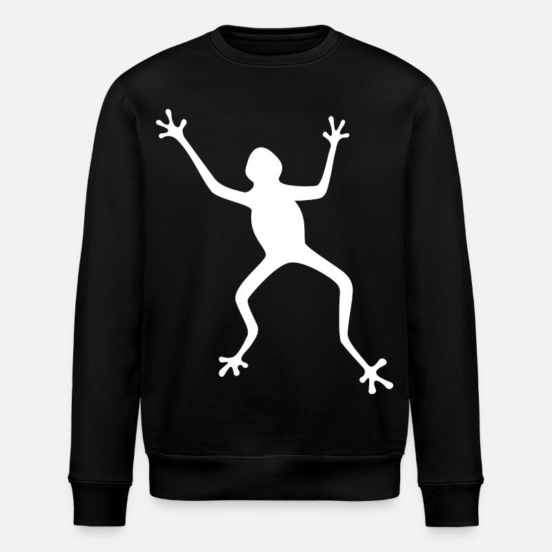 Frog Silhouette: Tropical, Rainforest - Stanley/Stella ROLLER Unisex Organic Sweatshirt - black