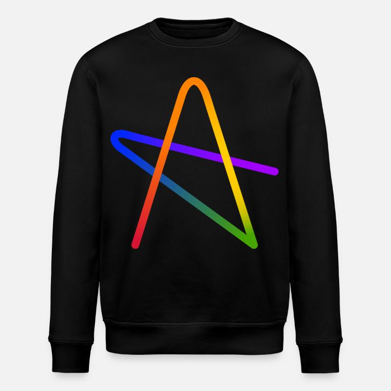 Rainbow A Star Gift - Stanley/Stella ROLLER Unisex Organic Sweatshirt - black