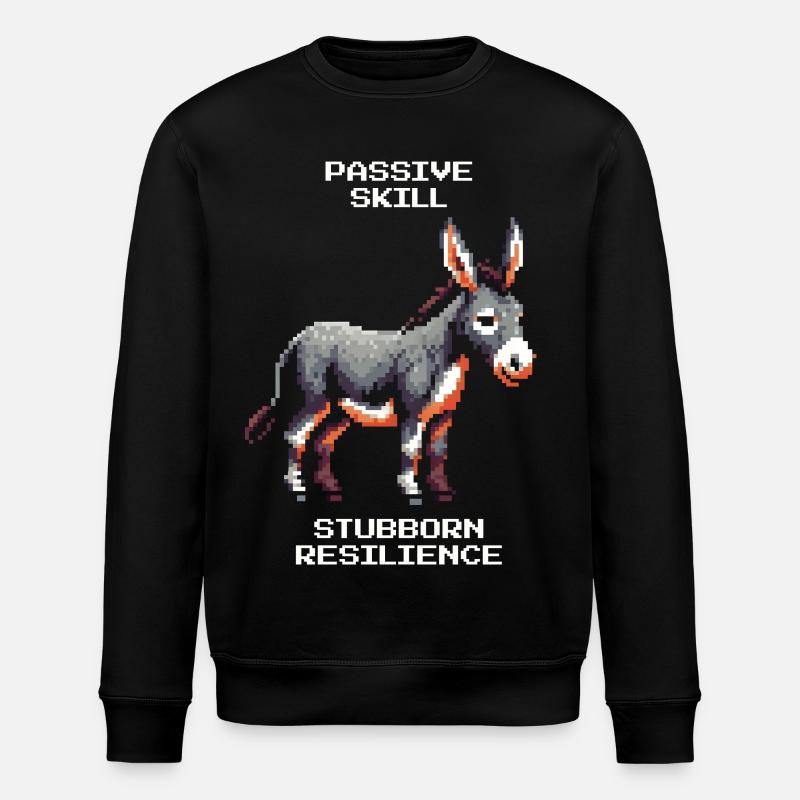 Âne : Endurance obstinée | Humour RPG - Sweat bio ROLLER Stanley/Stella Unisexe - noir