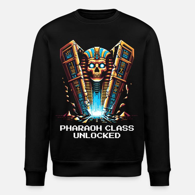Pharaoh Class Unlocked | Egypt, RPG - Stanley/Stella ROLLER Unisex Organic Sweatshirt - black