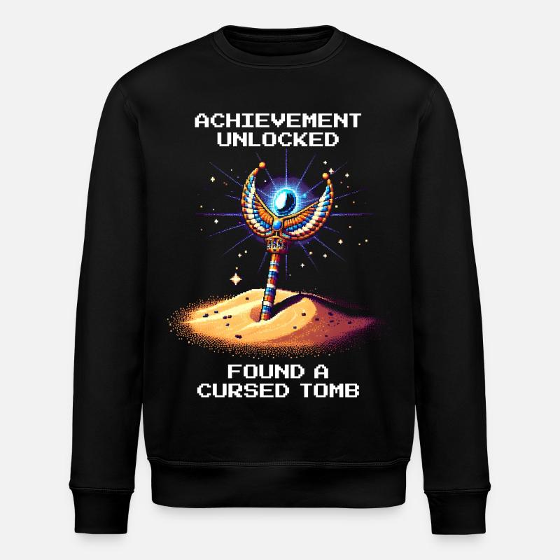 Achievement: Cursed Tomb Found | Egypt - Stanley/Stella ROLLER Unisex Organic Sweatshirt - black