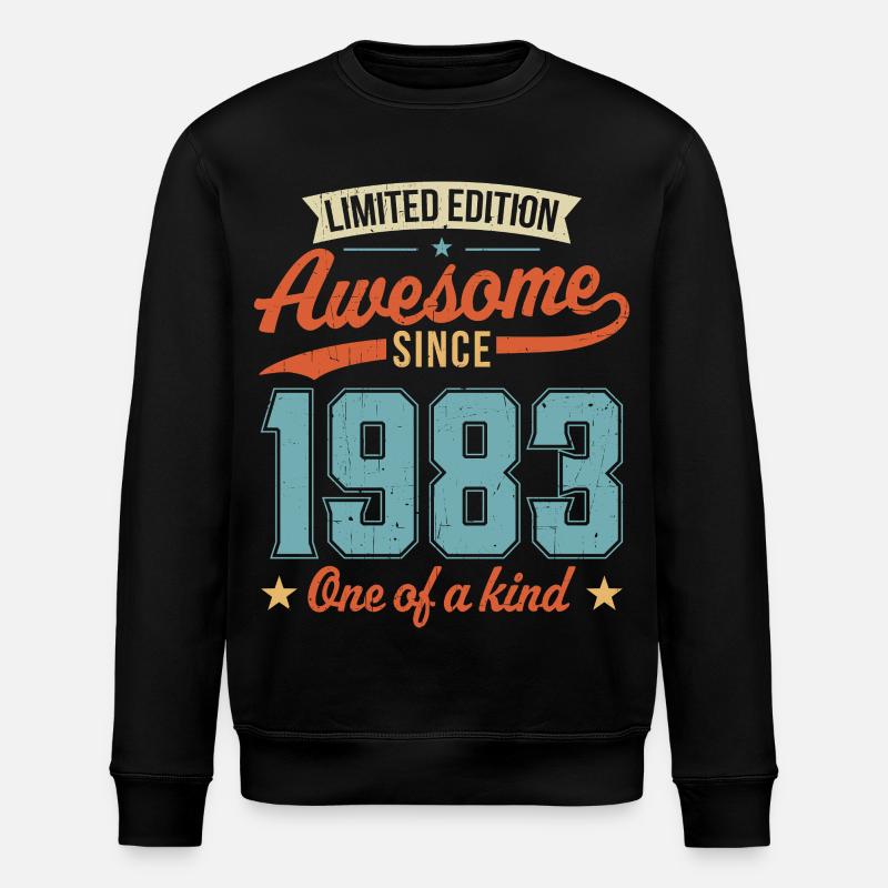 Großartig seit 1983 - Stanley/Stella Unisex Bio-Sweatshirt ROLLER - Schwarz